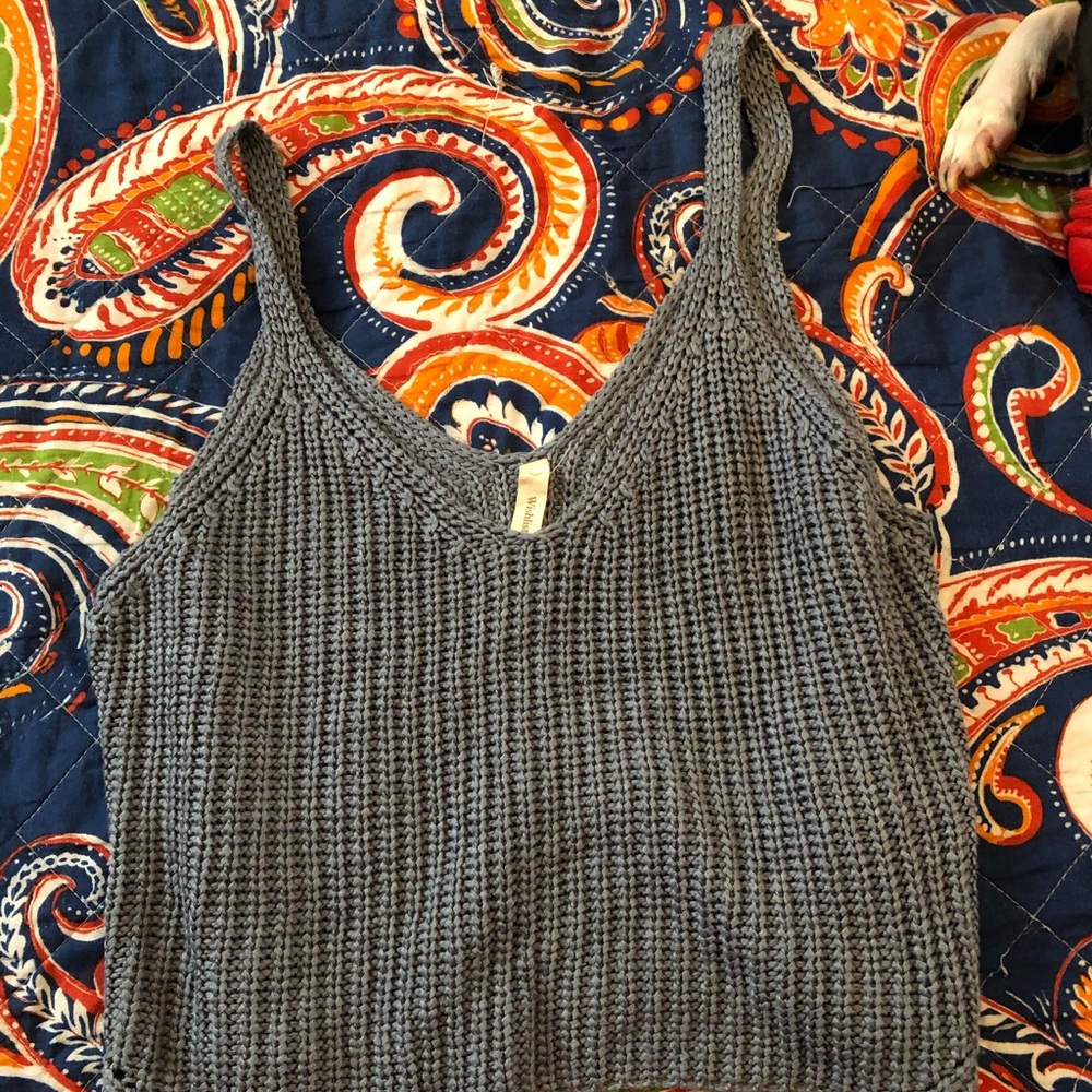 Wishlist sweater crop top tank